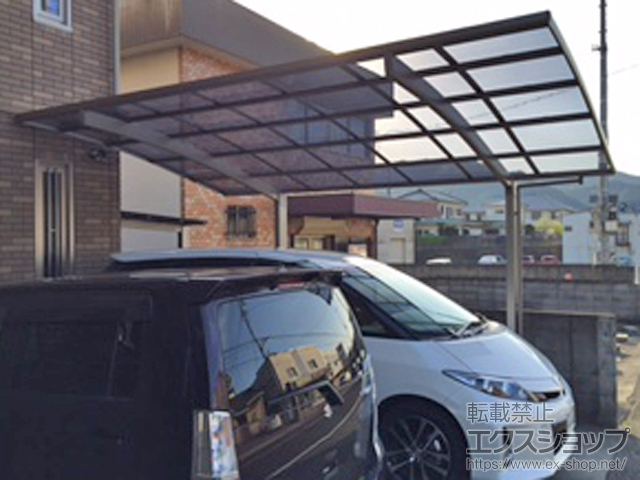 兵庫県西脇市のLIXIL リクシル（トステム）のカーポート カーブポートシグマIII 積雪〜20cm対応 施工例