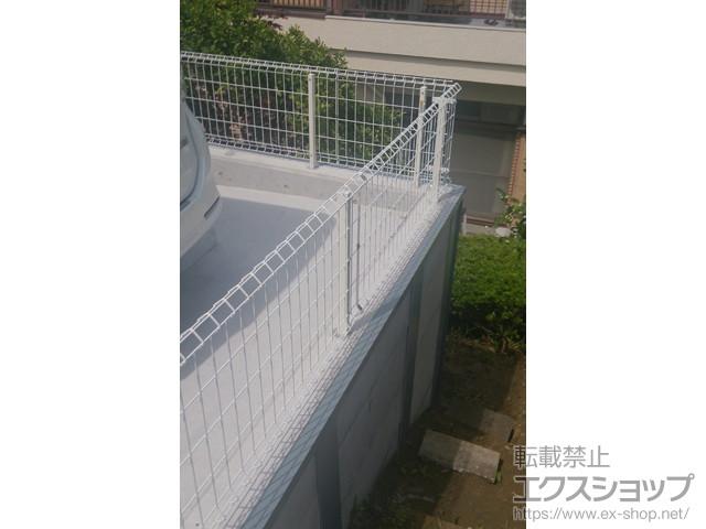 神奈川県横浜市ののフェンス・柵 イーネットフェンス1F型 自由柱タイプ 施工例