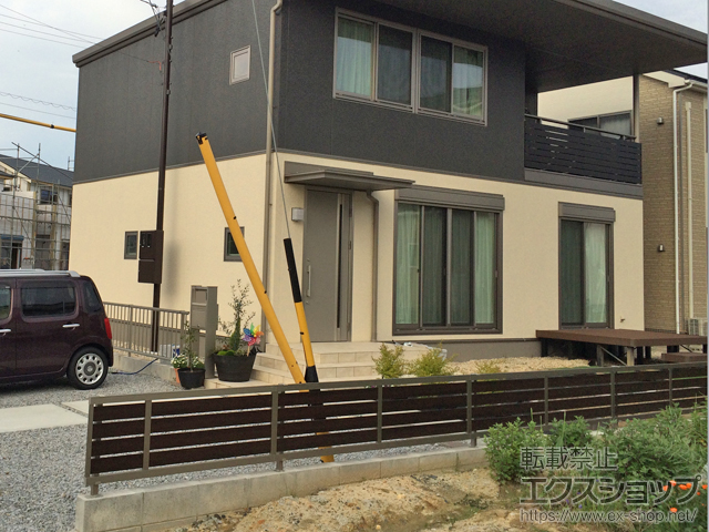 三重県桑名市のLIXIL リクシル(新日軽)のフェンス・柵 セレビューフェンス RP3型 自在柱式 施工例