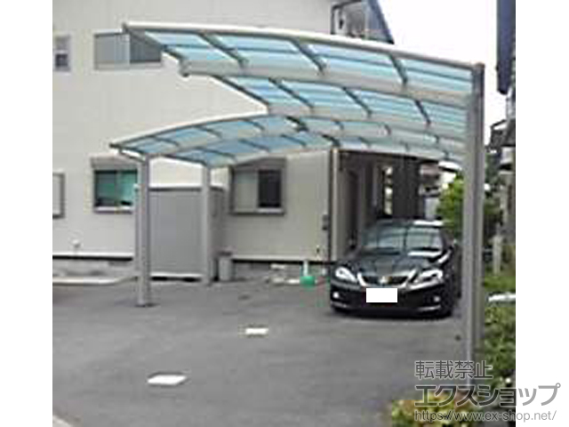 佐賀県三養基郡みやき町ののカーポート レイナポートグラン M合掌　積雪〜20cm対応 施工例