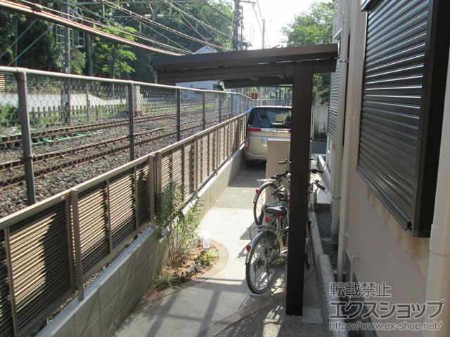 東京都府中市ののサイクルポート・駐輪場 ルーフェス 積雪〜20cm対応 施工例