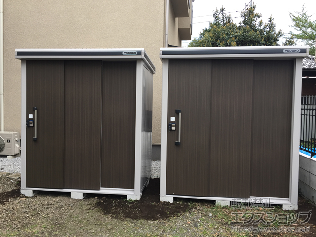 東京都武蔵野市のの物置・屋外倉庫 エルモ 一般型 1862.5×1161.5×2120.5(LMD-1811　DW) 施工例