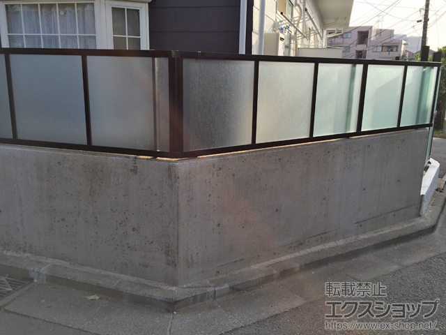 神奈川県横浜市ののフェンス・柵 ライシスフェンス P型 ポリカーボネート フリーポールタイプ 施工例