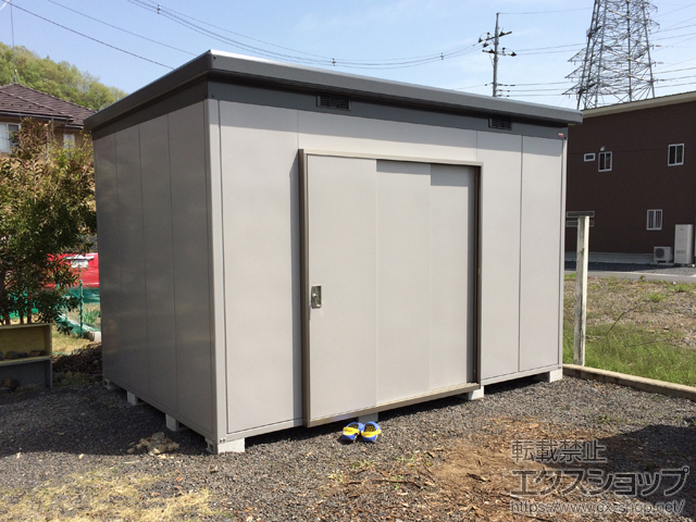 栃木県足利市のの物置・屋外倉庫 ナイソー 多雪型(SMK-90H) 施工例