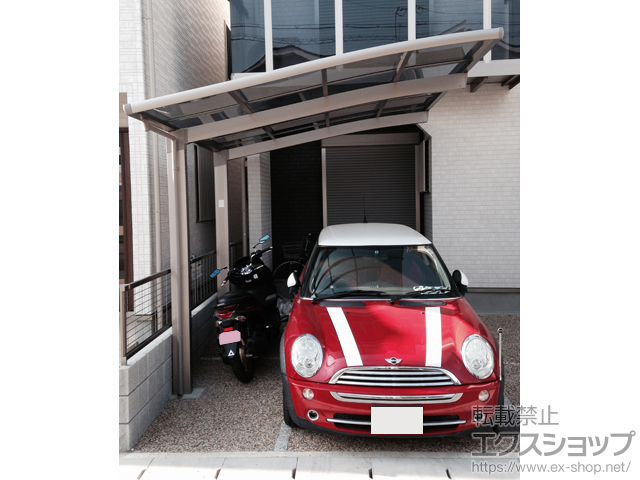 京都府京都市のLIXIL リクシル（トステム）のカーポート カーブポートシグマIII 積雪〜20cm対応 施工例