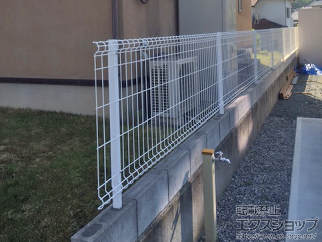 静岡県袋井市ののフェンス・柵 ユメッシュHR型フェンス フリー支柱タイプ 施工例