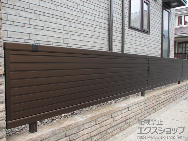 岩手県盛岡市のの物置・屋外倉庫、フェンス・柵 レスティナフェンス7型 自由柱 施工例