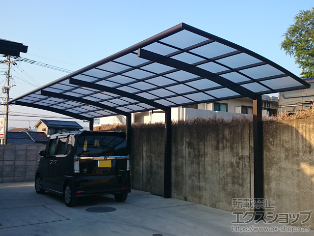 鹿児島県薩摩川内市ののカーポート レイナポートグラン 縦連棟　積雪〜20cm対応 施工例