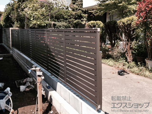 東京都調布市ののフェンス・柵 プレスタフェンス7Y型  フリーポールタイプ 施工例