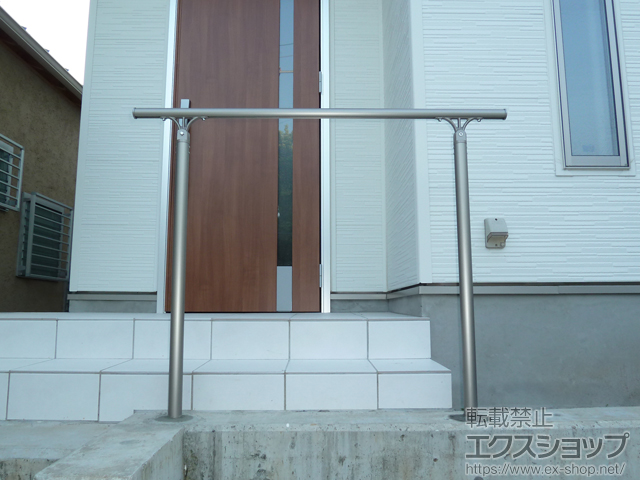 神奈川県小田原市のLIXIL リクシル(新日軽)の手すり 歩行者用補助手すり UD手すり 上部笠木1段仕様 施工例