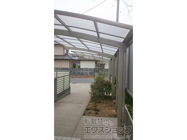 福島県いわき市ののカーポート プレシオスポート 積雪〜20cm対応＋サイドパネル＋着脱式サポート 施工例