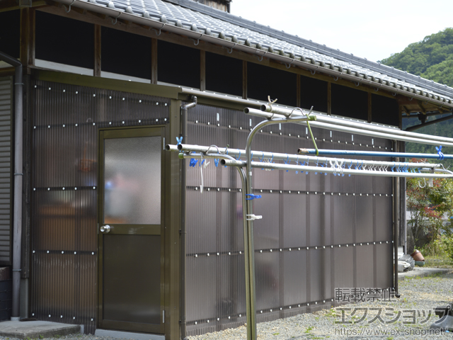 兵庫県多可郡多可町のLIXIL リクシル（トステム）のストックヤード フリーヤード ドアタイプ 積雪〜20cm対応 施工例