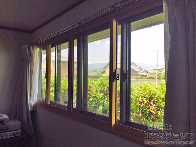 岐阜県海津市のの二重窓（内窓） インプラス ダストバリア仕様 引違い窓 4枚建 施工例