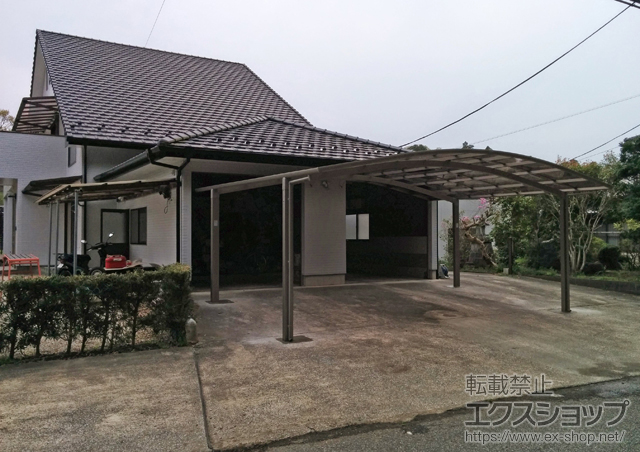 千葉県市原市のLIXIL リクシル（トステム）のカーポート カーブポートシグマIII ワイド 積雪〜20cm対応 施工例