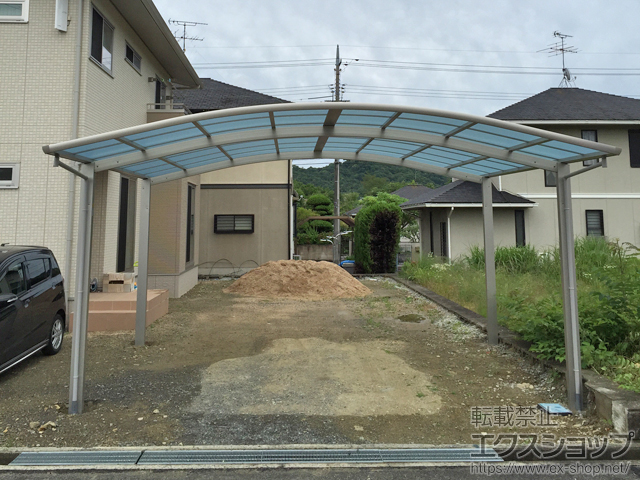 岡山県赤磐市ののカーポート レイナツインポートグラン 積雪〜20cm対応 施工例
