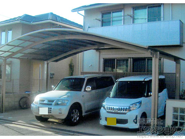 和歌山県和歌山市のLIXIL リクシル（トステム）のカーポート リベルポートシグマIII 3台用 積雪〜20cm対応 施工例