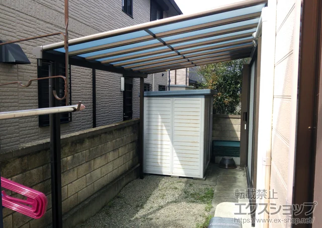 徳島県徳島市のYKKAPのテラス屋根 ヴェクターテラス F型 テラスタイプ 単体 積雪～20cm対応 施工例