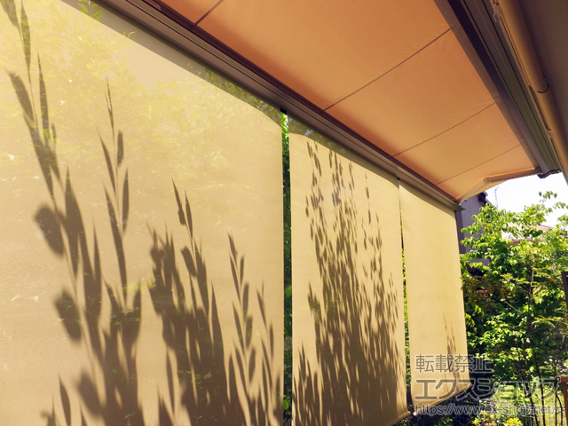 東京都杉並区のLIXIL リクシル（トステム）のオーニング・日よけ 彩風CR型 手動式 施工例