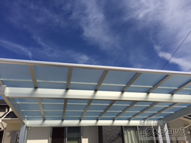 岡山県倉敷市ののカーポート エフルージュツインEX 後方支持タイプ 積雪〜20cm対応 施工例