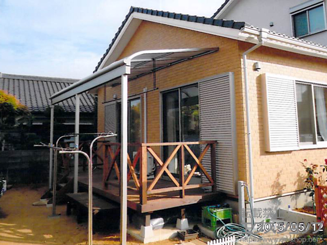 千葉県銚子市ののテラス屋根 ヴェクターテラス R型 テラスタイプ 単体 積雪〜20cm対応 施工例