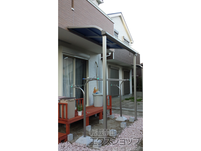 福岡県古賀市ののテラス屋根 プレシオステラス R型 テラスタイプ 単体 積雪〜20cm対応 施工例