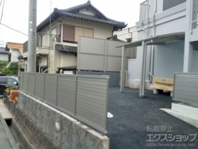 静岡県御殿場市ののフェンス・柵 プレスタフェンス5型 横目隠し フリーポールタイプ 施工例