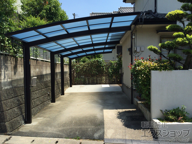 福岡県太宰府市ののカーポート レイナポートグラン 縦連棟　積雪〜20cm対応 施工例