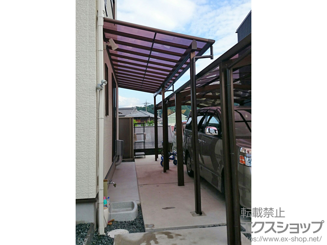 兵庫県丹波市ののテラス屋根 ヴェクターテラス F型 1500 テラスタイプ 連棟　積雪〜50cm対応 施工例