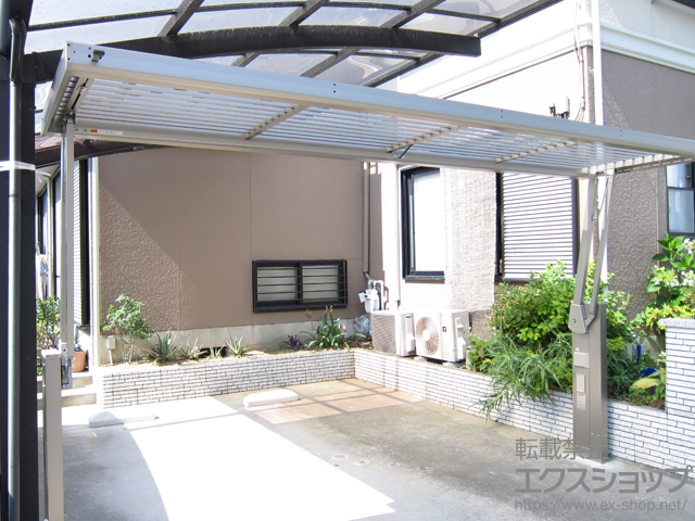 静岡県浜松市ののカーゲート ワイドオーバードアS1型 電動式 施工例