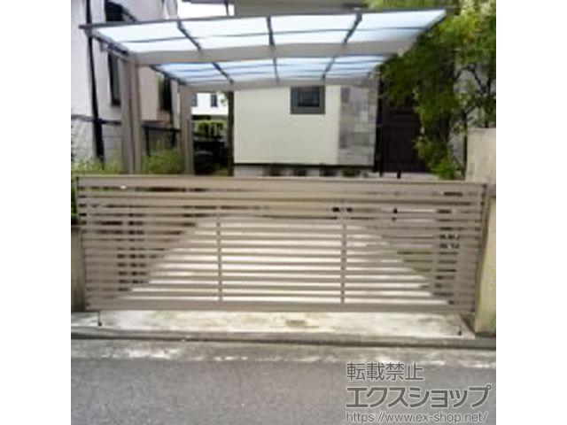 神奈川県横浜市ののカーポート アーキフィット 積雪〜20cm対応+着脱式サポートT 標準 2本入り×１セット 施工例