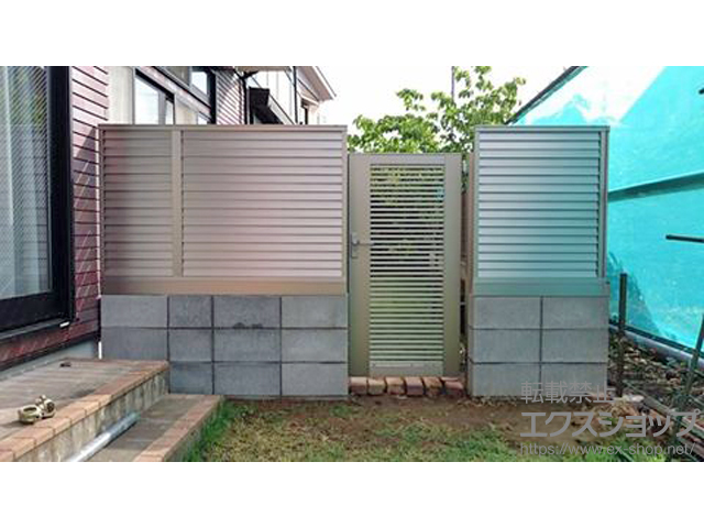 神奈川県横浜市のの門扉 ライシス門扉 1型 細横桟 片開き 柱使用 施工例