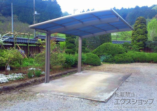 埼玉県比企郡鳩山町のLIXIL リクシル（トステム）のカーポート カーブポートシグマIII 積雪〜20cm対応 施工例