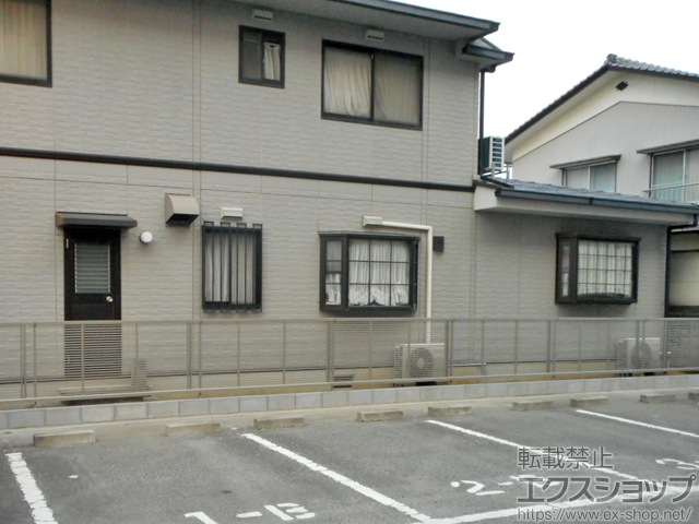 愛媛県松山市ののフェンス・柵 エクスラインフェンス1型 自由柱施工 施工例