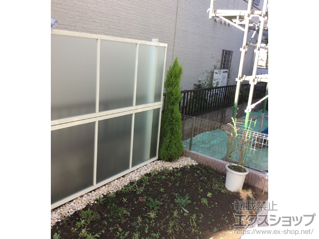 東京都国立市ののフェンス・柵 ライシスフェンスP型 アルミ多段柱施工 施工例