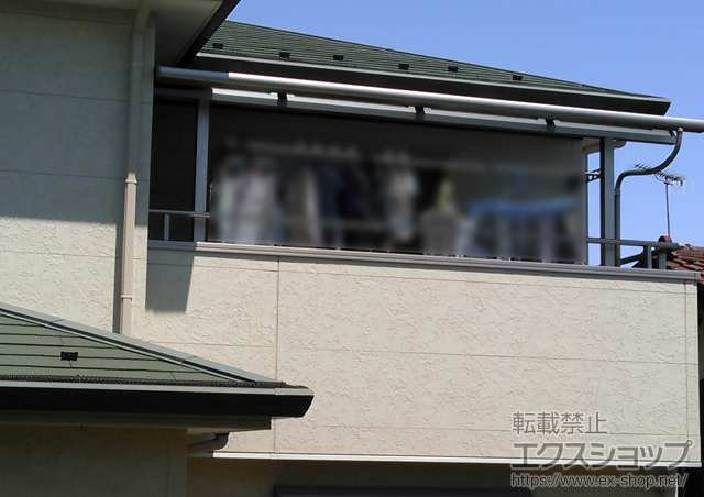 千葉県我孫子市のLIXIL リクシル（トステム）のバルコニー・ベランダ屋根 ライザーテラスII F型 屋根タイプ 単体 積雪〜20cm対応 施工例