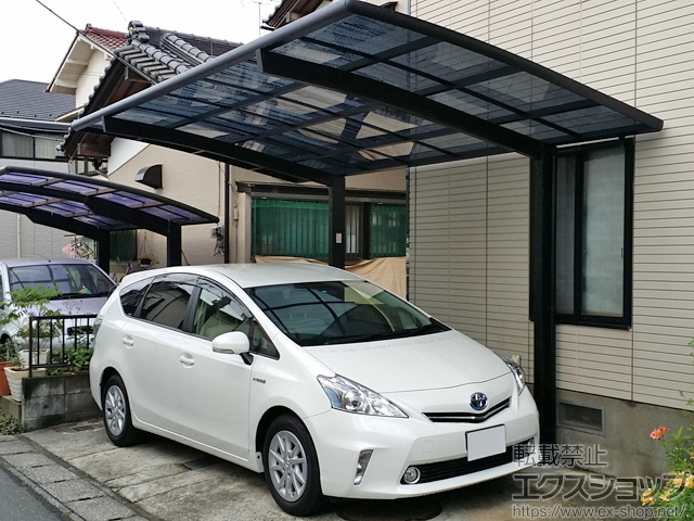 千葉県鎌ケ谷市のLIXIL リクシル（トステム）のカーポート カーブポートシグマIII 積雪〜20cm対応 施工例