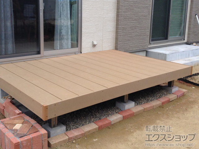 宮城県仙台市のLIXIL リクシル（トステム）のウッドデッキ レストステージ 幕板納まり 施工例