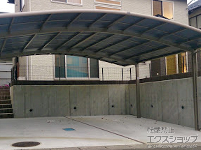 宮城県仙台市ののフェンス・柵 イーネットフェンス1F型 自由柱タイプ 施工例