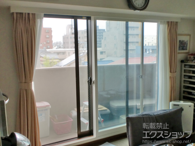 東京都江戸川区のの二重窓（内窓） ラマードU 引違い窓 偏芯2枚建 左勝手 施工例