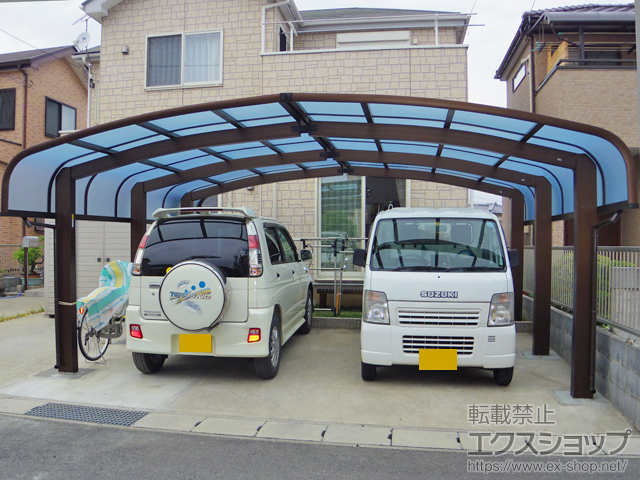 群馬県藤岡市ののカーポート レイナキャップポートグラン50 M合掌 積雪〜50cm対応 施工例