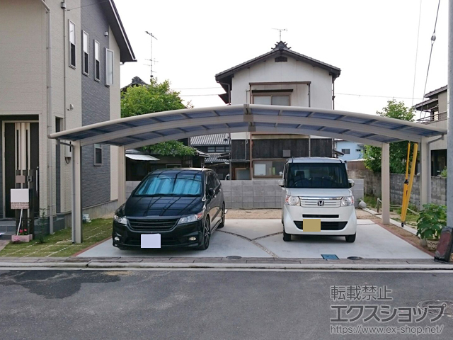 愛媛県松山市ののカーポート レイナトリプルポートグラン　積雪〜20cm対応 施工例