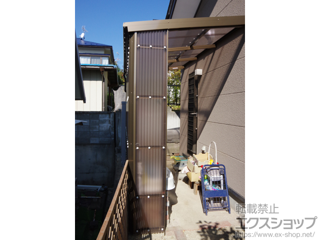 宮城県白石市のLIXIL リクシル（トステム）のストックヤード フリーヤード 袖付タイプ 積雪〜20cm対応 施工例