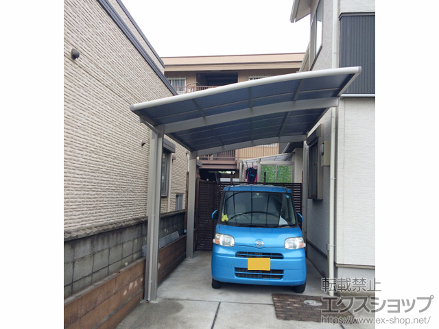 兵庫県加古川市のLIXIL リクシル（トステム）のカーポート カーブポートシグマIII 積雪〜20cm対応 施工例