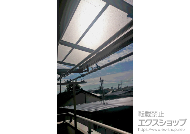 東京都杉並区のLIXIL リクシル（トステム）のバルコニー・ベランダ屋根 ライザーテラスII F型 ルーフタイプ 単体 積雪〜20cm対応 施工例