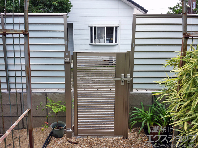 宮崎県宮崎市のの門扉 ジオーナ門扉 B1型 片開き 単色 柱使用 施工例