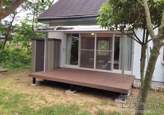 千葉県山武郡九十九里町ののウッドデッキ リウッドデッキ 200 施工例