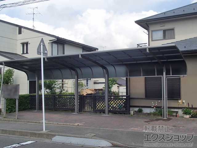 宮城県黒川郡大和町のLIXIL リクシル（トステム）のカーポート テールポートシグマIII 縦連棟 積雪〜20cm対応 施工例