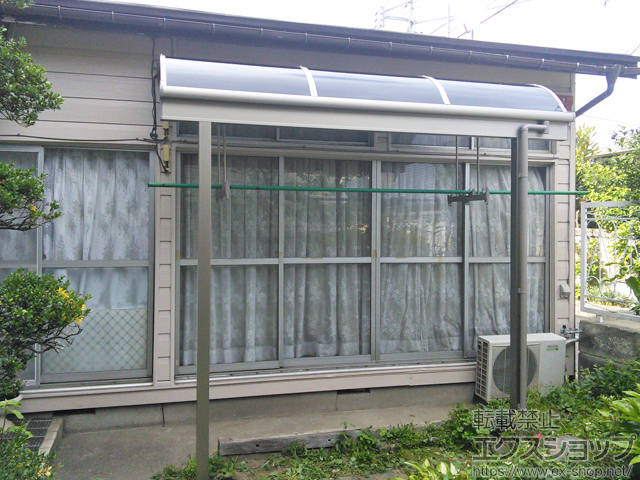 福島県会津若松市のLIXIL リクシル（トステム）のテラス屋根 ライザーテラスII R型 3000 テラスタイプ 単体 積雪〜100cm対応 施工例