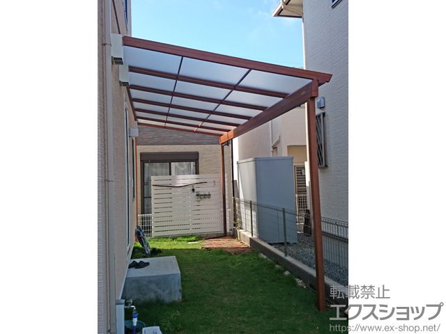 大阪府和泉市ののテラス屋根 ナチュレ NN型 標準納まり 積雪〜20cm対応 施工例