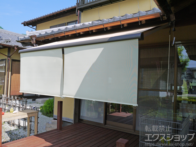 岐阜県郡上市のLIXIL リクシル（トステム）のオーニング・日よけ 彩風CR型 手動式 施工例